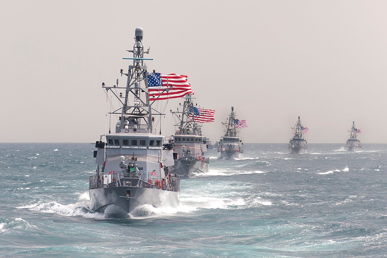 US Navy warships operating in the Middle East waters amid rising tensions between the United States and Iran